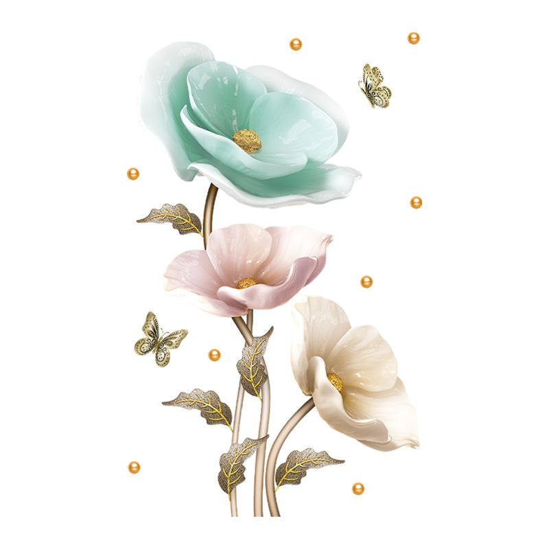 3D Orchid Flower Wall Sticker । CN-12
