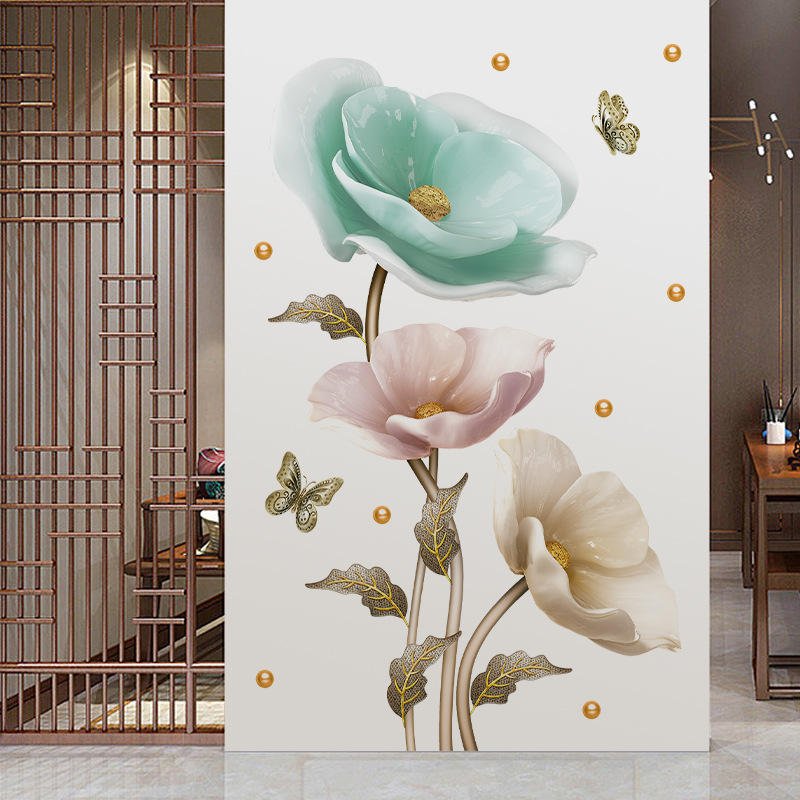3D Orchid Flower Wall Sticker । CN-12