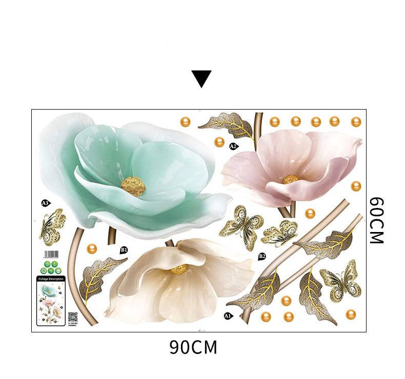 3D Orchid Flower Wall Sticker । CN-12