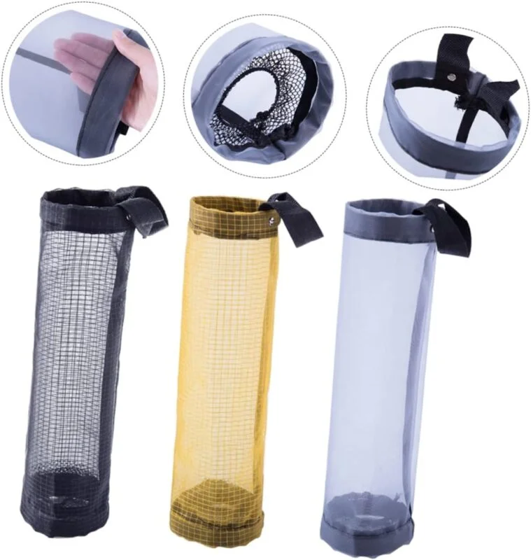 3 PCs (Transparent + Golden + Black) । Durable Home Grocery Bag Holder । CN-19